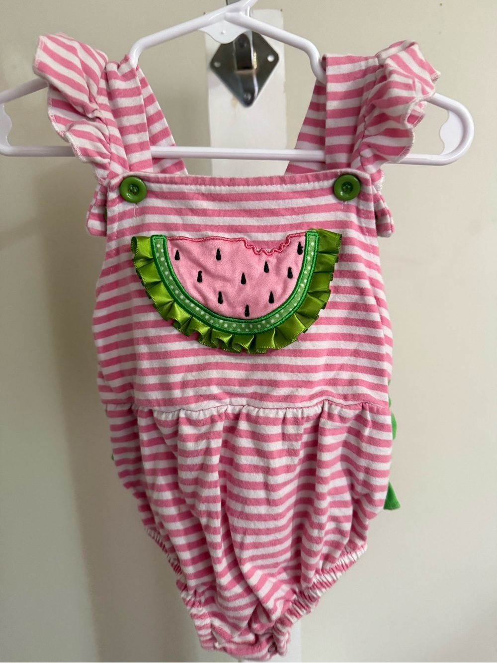 Watermelon Ruffle Butt Bubble Romper